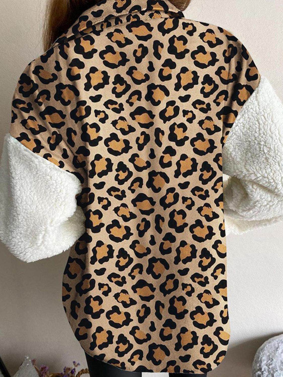 Fuzzy Button Up Long Sleeve Jacket for Cozy Style
