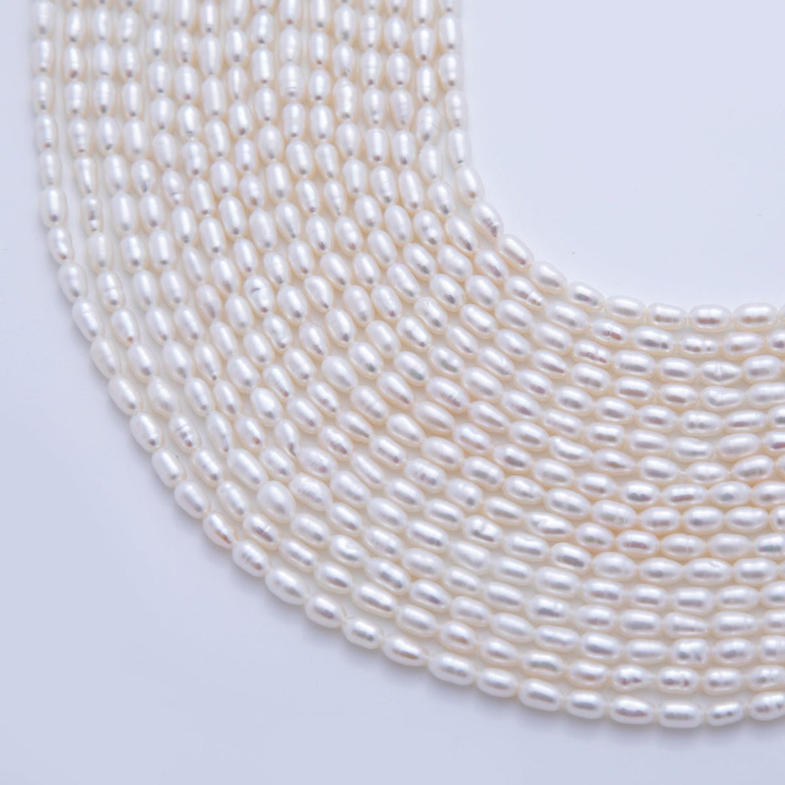 3.3mm White, Purple Natural Freshwater Pearl Beads Strands | WA-3444 WA-3445