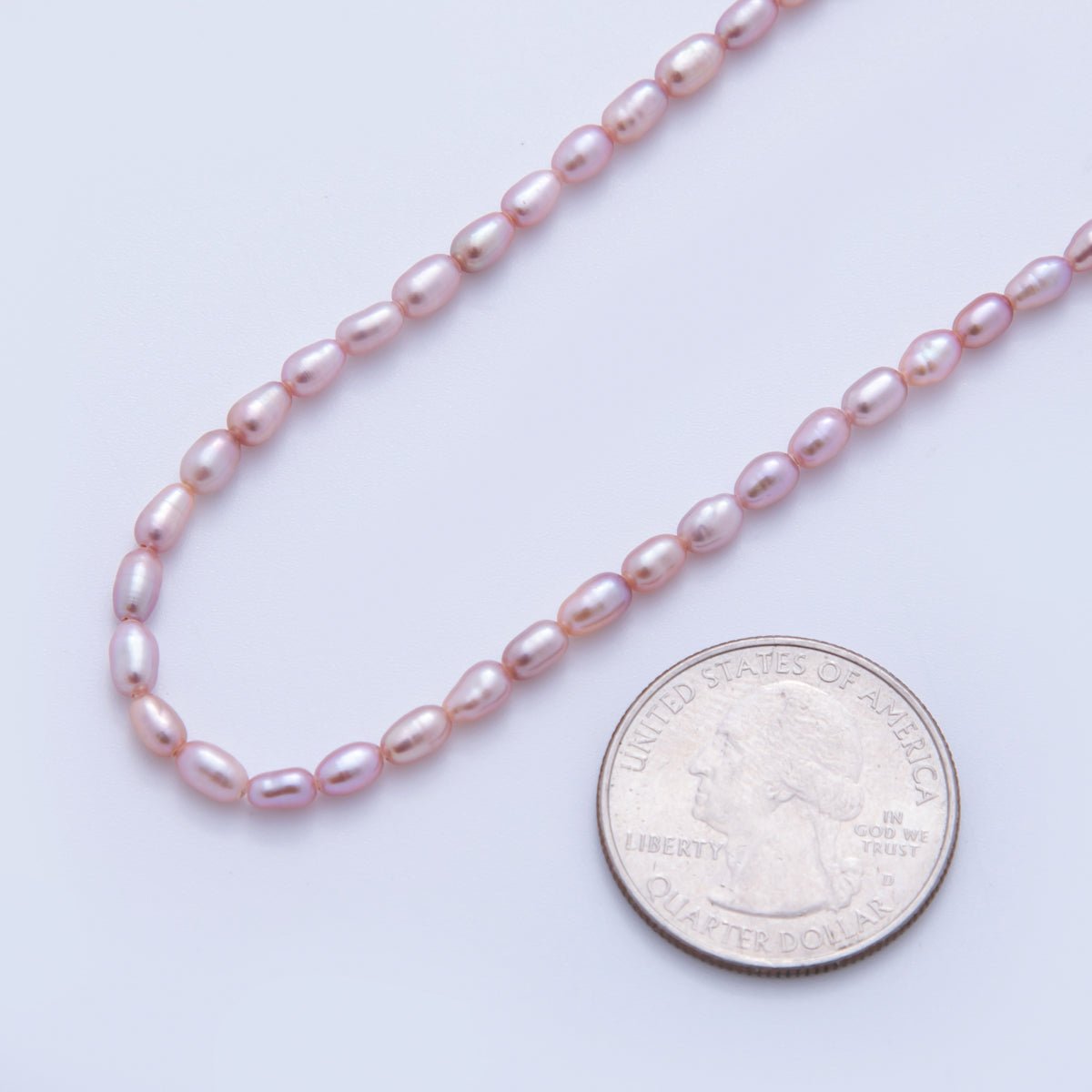 3.3mm White, Purple Natural Freshwater Pearl Beads Strands | WA-3444 WA-3445