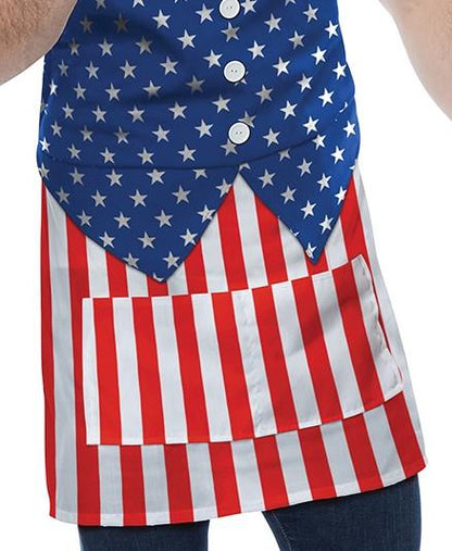 Red, White and Blue 4th of July American Patriotic Apron