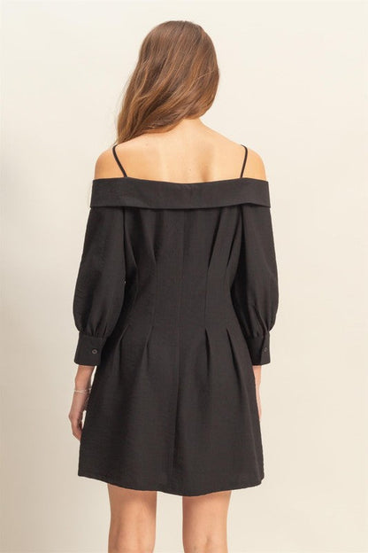 New Summer Button Down Spaghetti Strap Mini Dress with Pockets Chic, Elegant, Playful, and Practical with Button-Down Front and Spaghetti Straps for a Feminine, Effortless Look