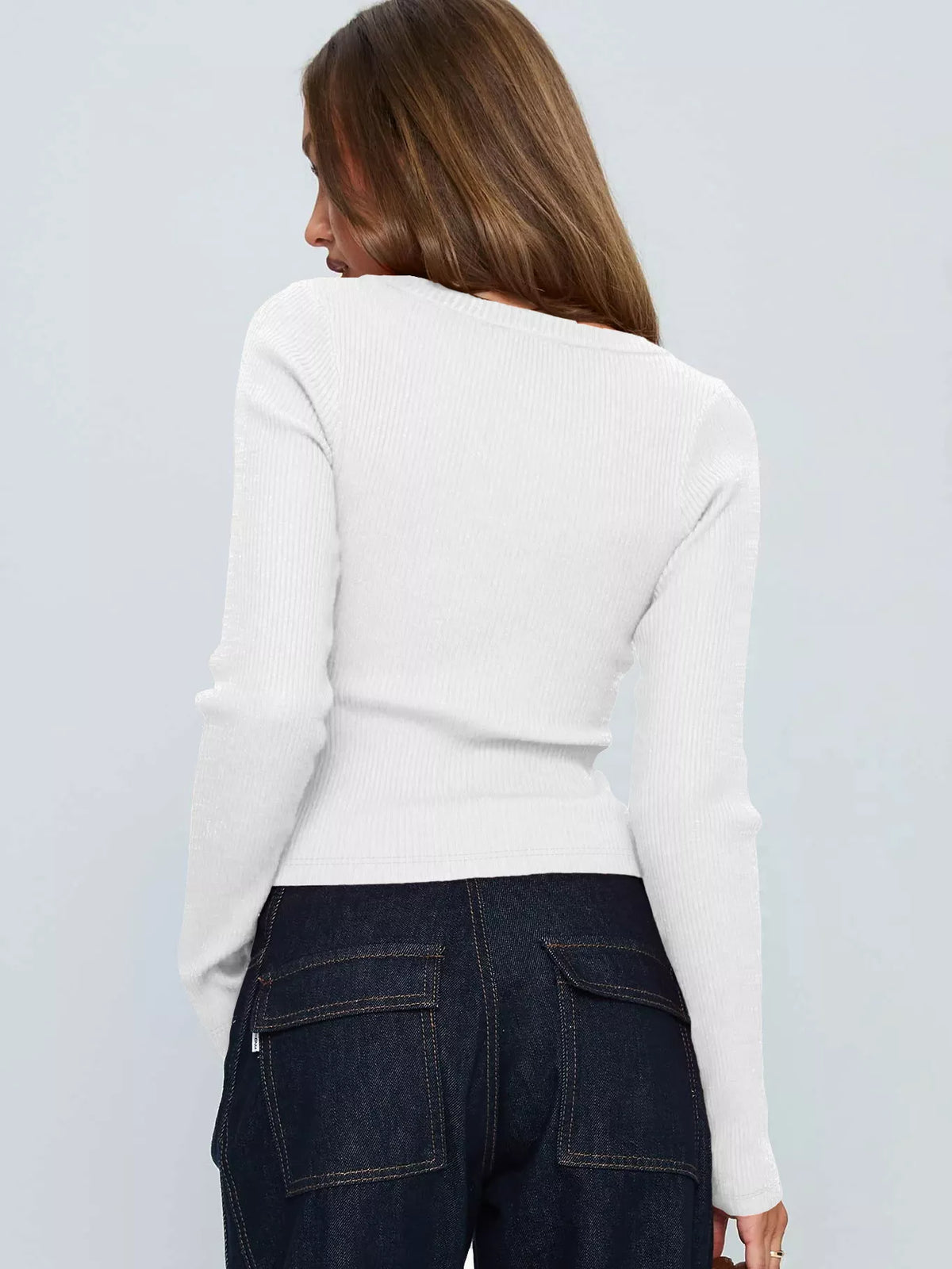 Ribbed Knit Button-Down Cardigan