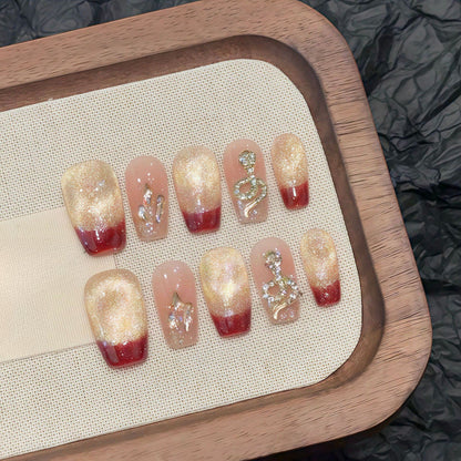 1023- Handmade press on nails fake nails removable