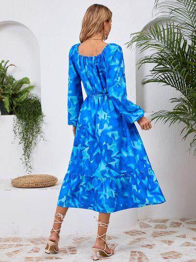 Stylish Printed Long Sleeve Midi Dress for All Occasions