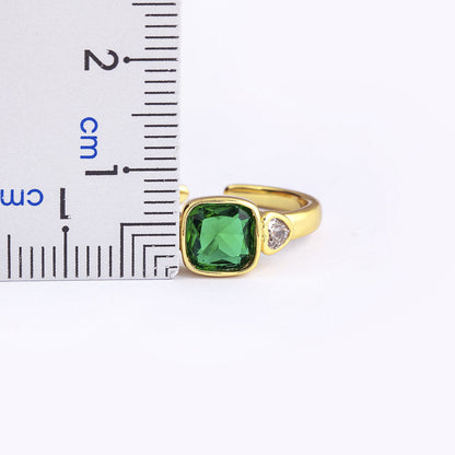 Elegant Micro-Pave Heart-Shaped Diamond Ring For Women