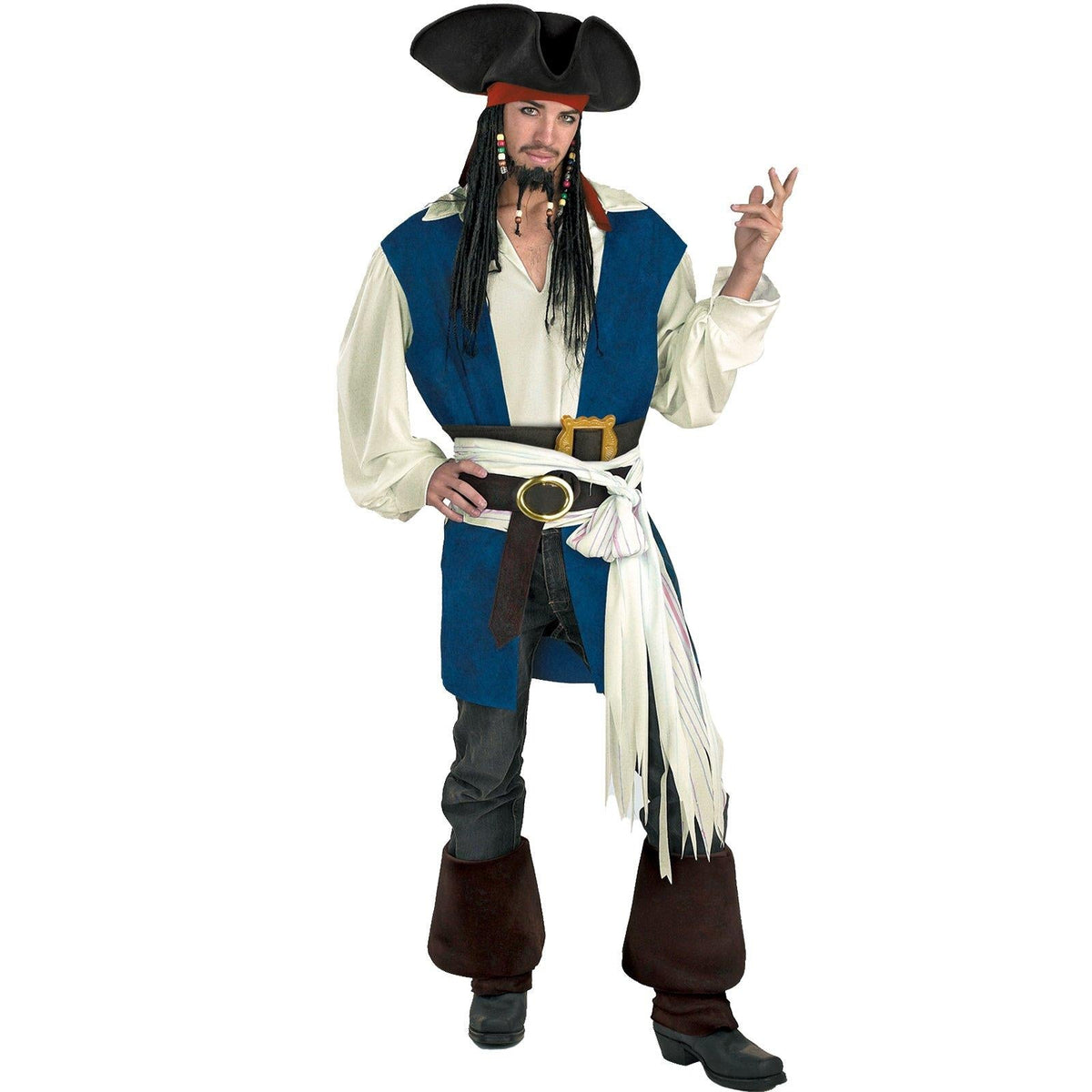 Jack Sparrow Pirates Of The Caribbean Deluxe Costume: Men&