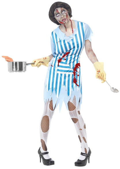 High School Zombie Lunch Lady Adult Costume Size Large