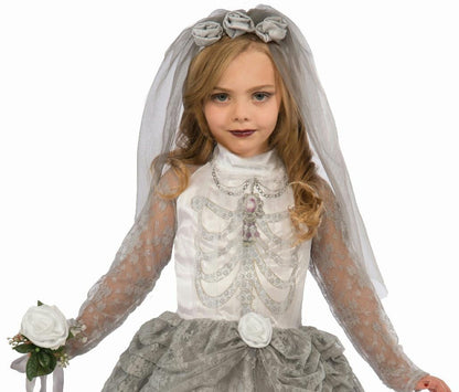 Forum Skeleton Bride Girl Child Costume Size Large 12-14