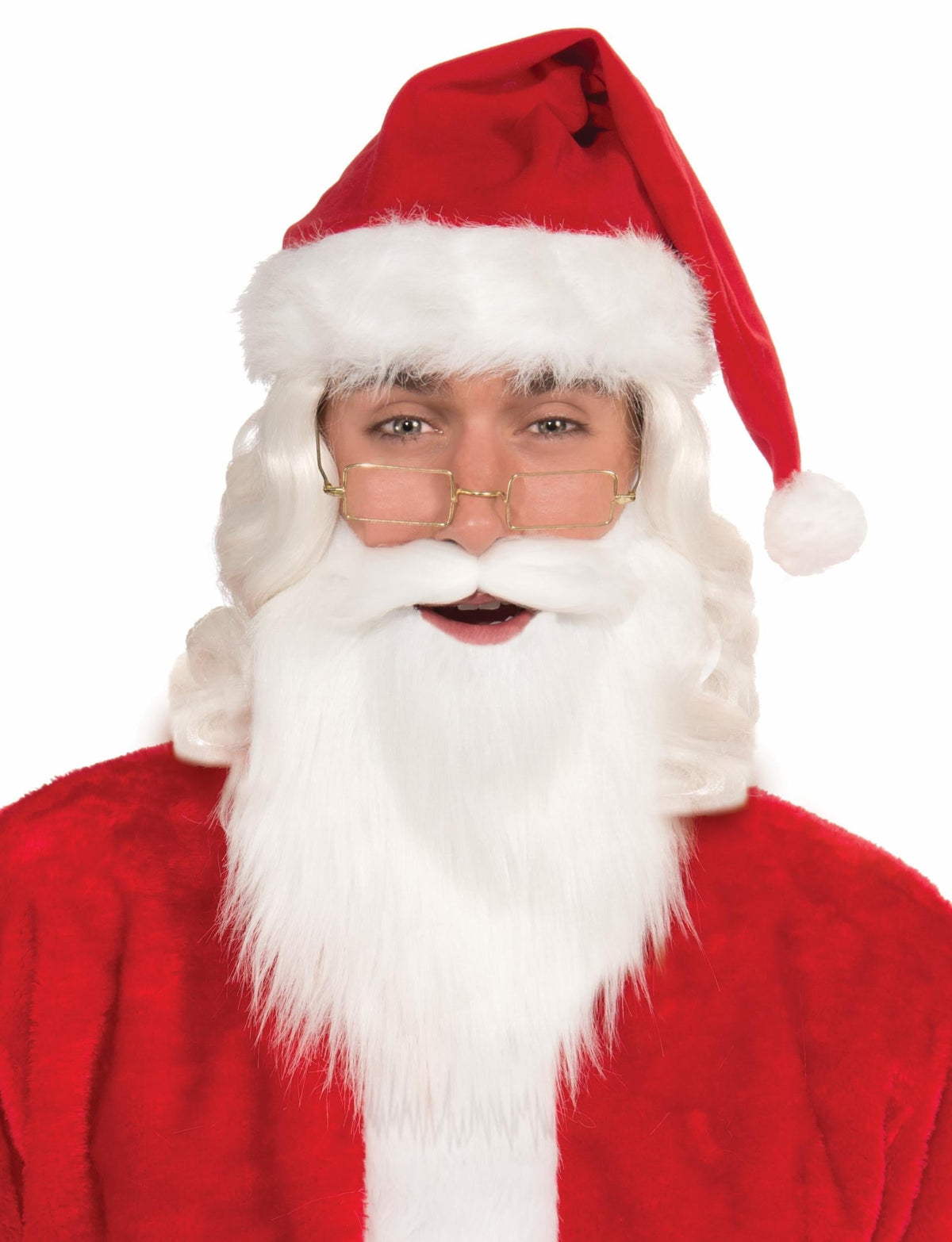Simply Santa White Beard and Mustache Christmas Costume Santa Claus Accessory