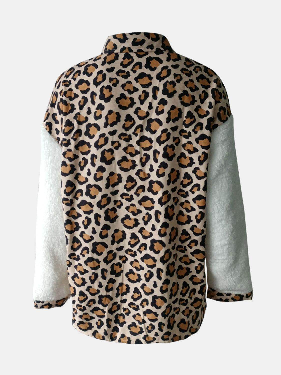 Fuzzy Button Up Long Sleeve Jacket for Cozy Style