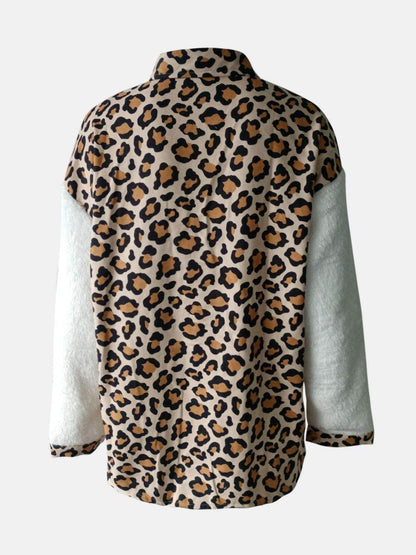 Fuzzy Button Up Long Sleeve Jacket for Cozy Style