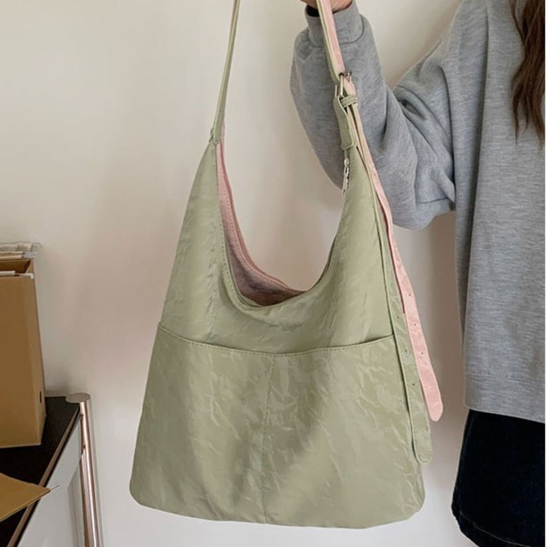 Soft large capacity hobo bag, women&