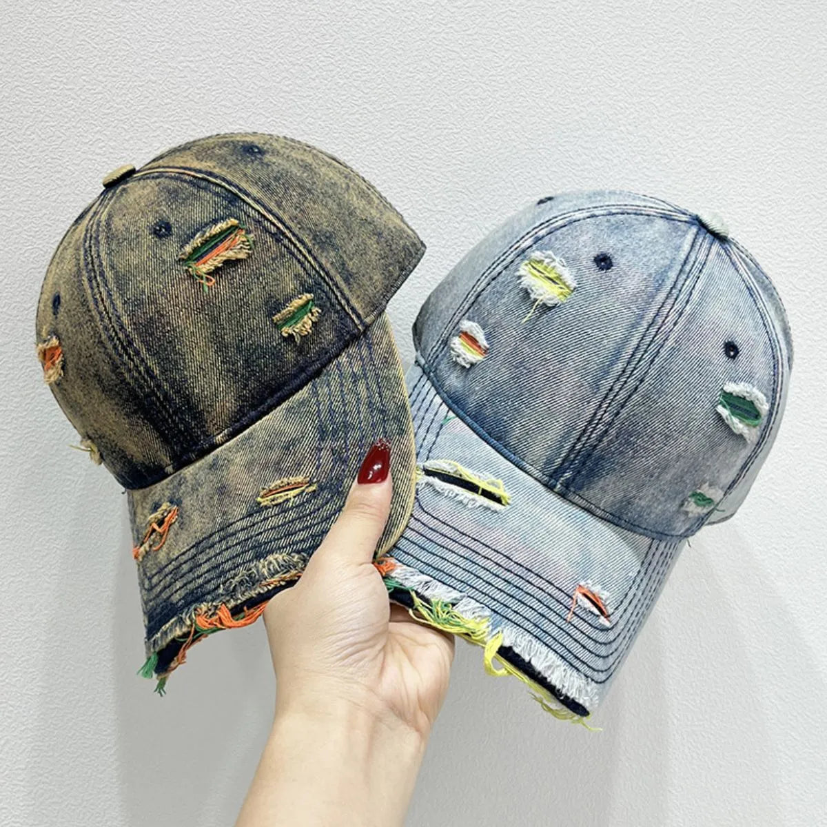 Distressed Adjustable Baseball Cap