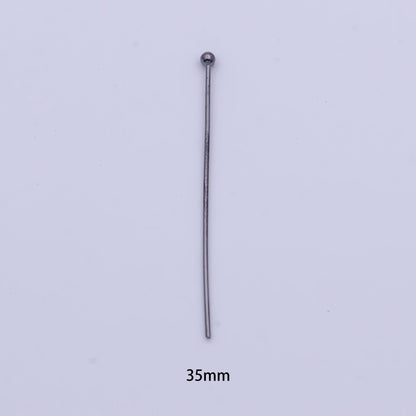35mm Black Metal Ball Head Pins Jewelry Making Supply | SP-1570