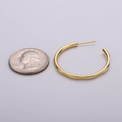 35mm Gold Hoop Earring Minimalist earring for Every day use Earring Simple Hoop Earring Q-175