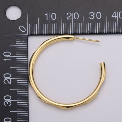 35mm Gold Hoop Earring Minimalist earring for Every day use Earring Simple Hoop Earring Q-175