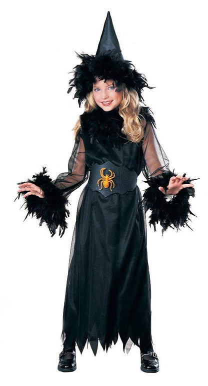 Pretty Witch Feathered Child Costume Size Large
