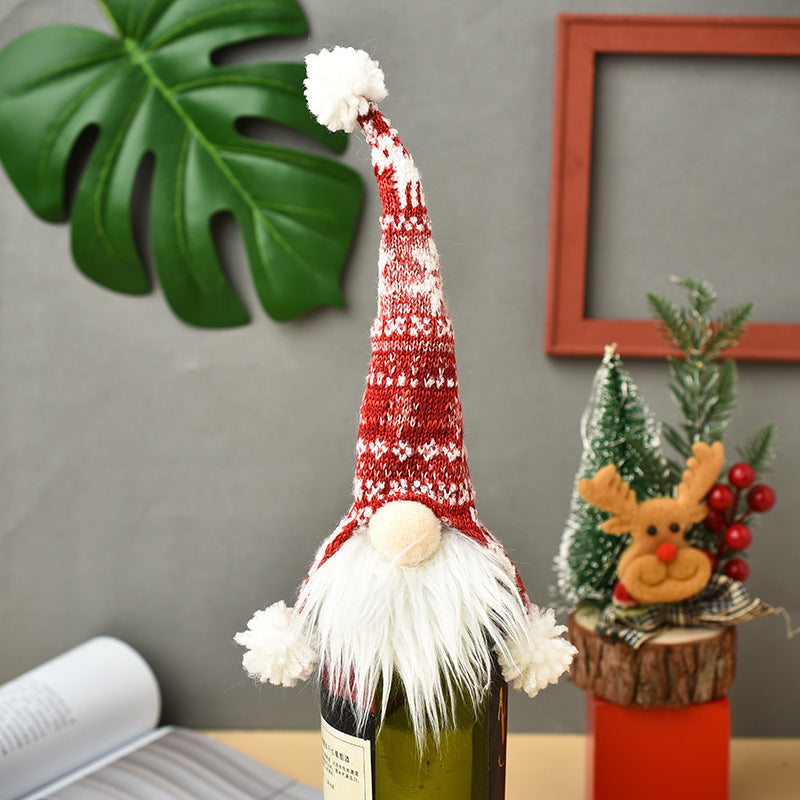 Christmas Wine Bottle Socks Decor