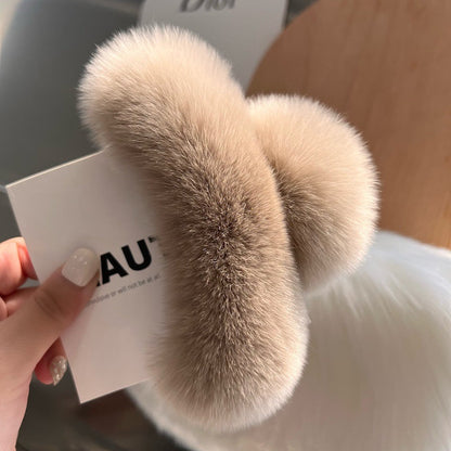 Korea Real Otter Hair Hair Clip Female