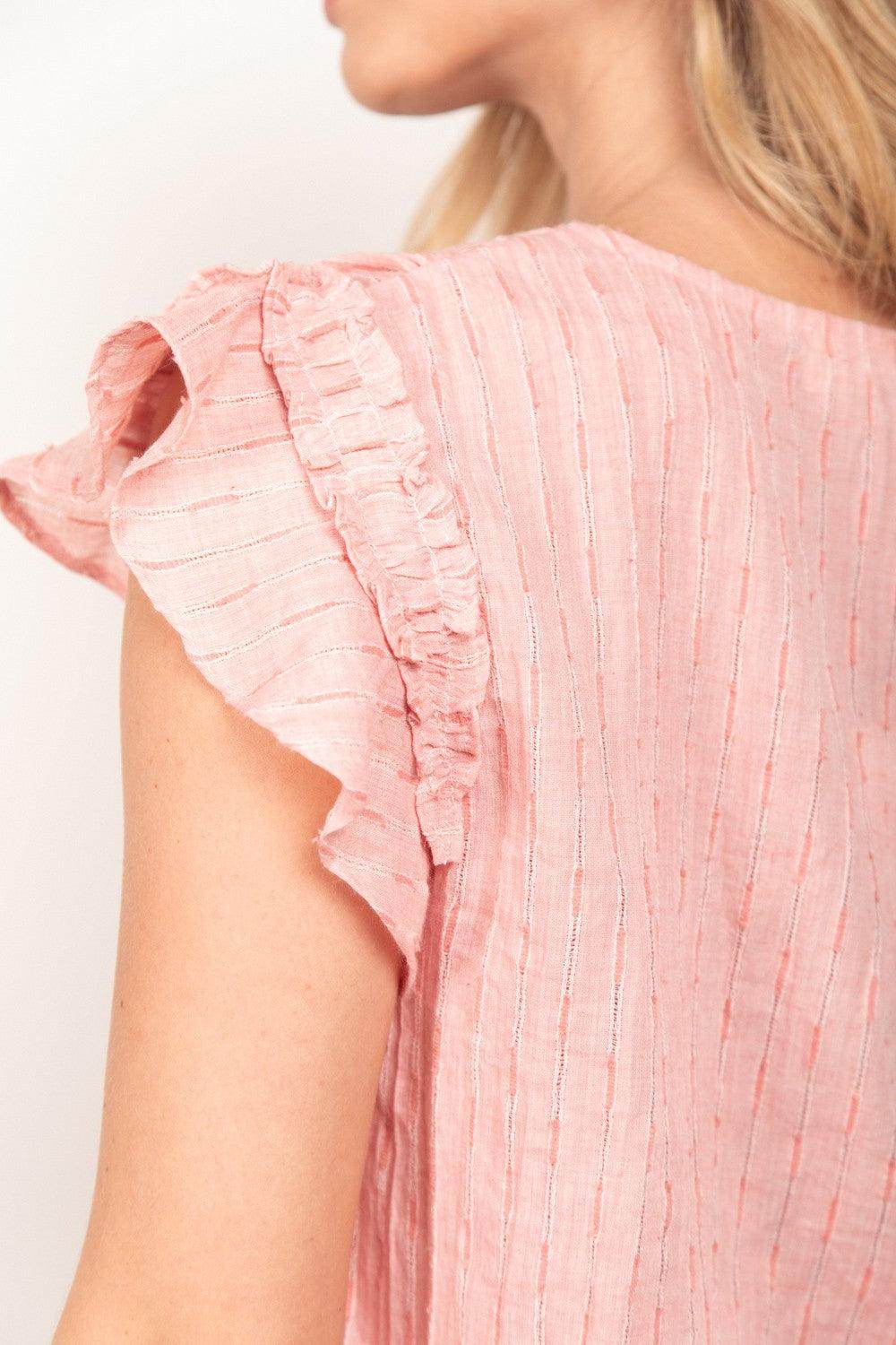 VERY J Ruffle Cap Sleeve Top &amp; Shorts Set for Summer Chic