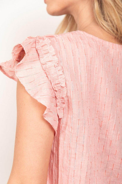 VERY J Ruffle Cap Sleeve Top &amp; Shorts Set for Summer Chic