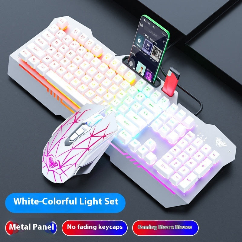 Mechanical Feeling Wired Key Mouse Headset Bundle