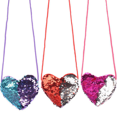Sequined lanyard bag love children&
