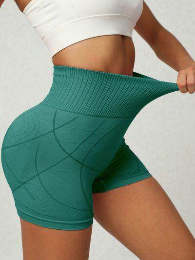 High Waist Active Shorts for Women with Stretch Fabric