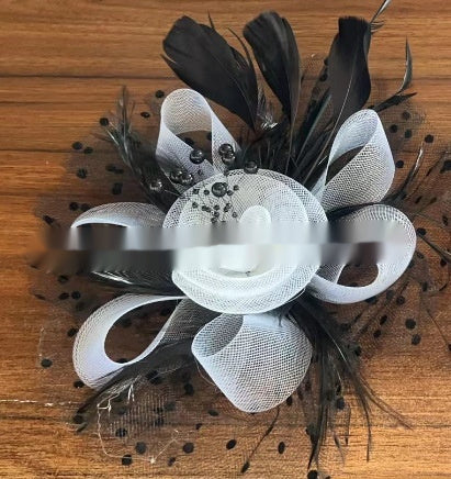 Headwear Bridal Hair Accessories Mesh Billycock Headband