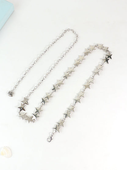 2025 New Retro Metal Star Waist Chain Women&