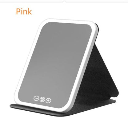 Portable Foldable LED Makeup Mirror With Built-in Lights