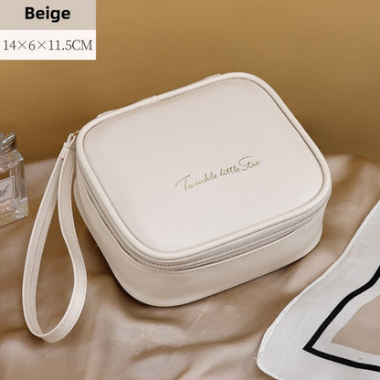 Portable PU Makeup Bags – Small Cream Lipstick Envelope Carry Cosmetic Bag for Students, Ideal for Sanitary Napkin and Small Storage Essentials