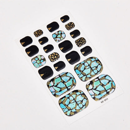 Foot Nail Stickers 22 Waterproof Small Stickers