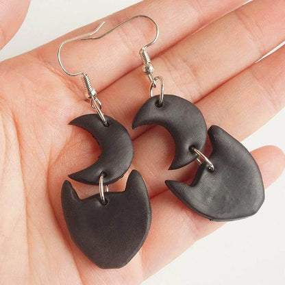 Halloween Theme Dangle Earrings in Gothic Style Design