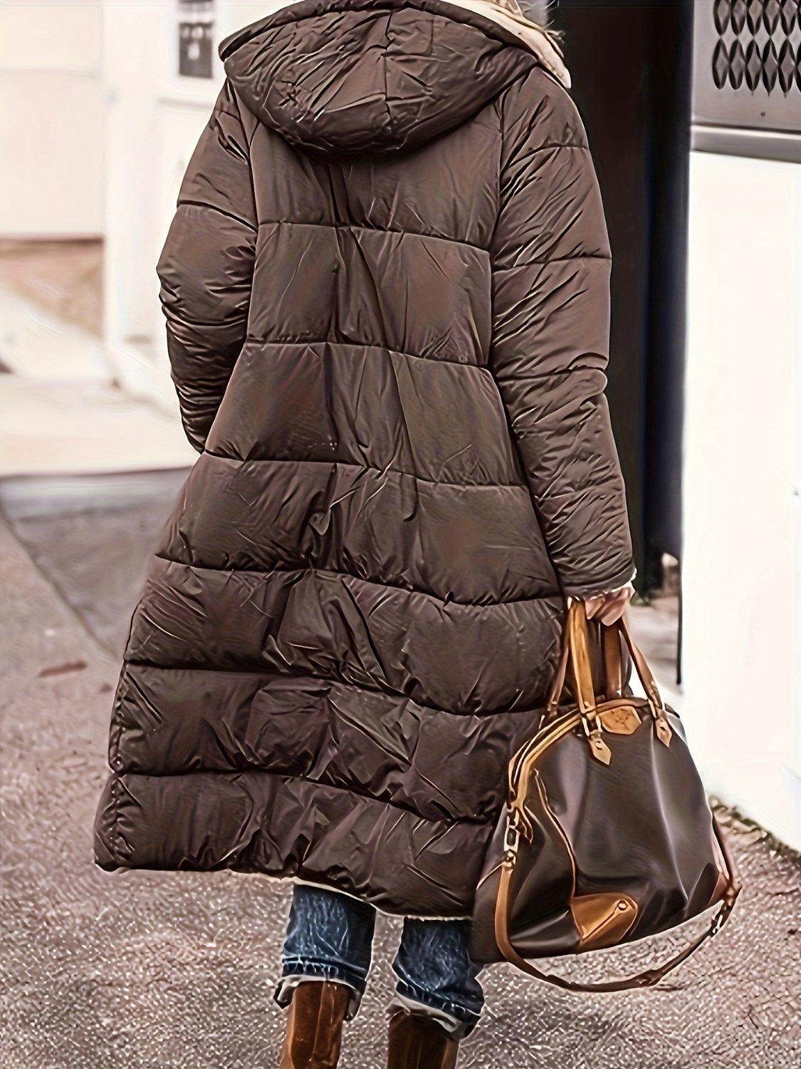 Full Size Zip Up Sherpa Hooded Coat for Women and Plus Size