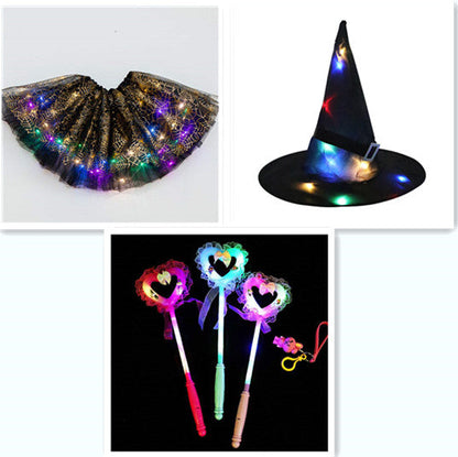 Magical &amp; Luminous  LED Princess Halloween Tutu Skirt Sequins Shiny Skirt