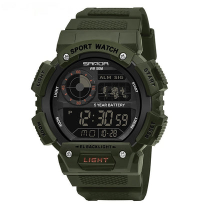 Multifunctional Water-resistant Luminous Single-display Digital Watch For Sports