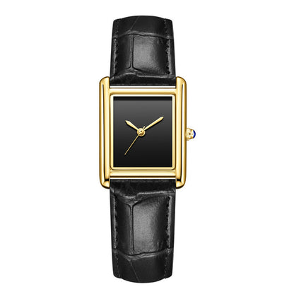 Couple Leather Watch Strap Simple Square Student&