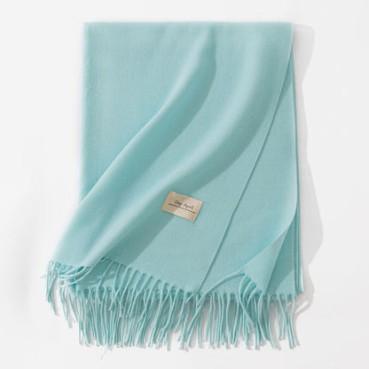Pure Color Artificial Cashmere Scarf Women&