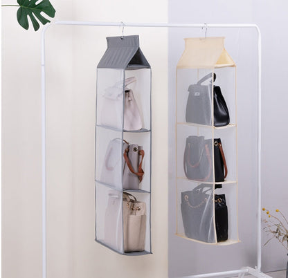 Foldable Multi-Layer Sundries Storage Rack 360 Degree Hanging Design