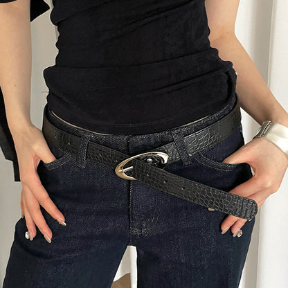 Fashion Lychee Pattern Belt Women&