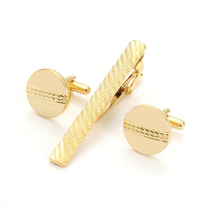 Mens Formal Business Cufflinks And Tie Clip Set