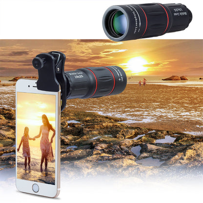 Compatible 18X Telescope Zoom Mobile  Lens ForSamsung Smartphones Universal Clip Telefon Camera Lens With Tripod