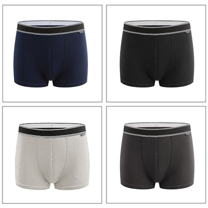 Cotton Mid-rise Boxer Briefs Breathable Men&