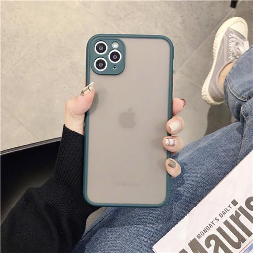 Frosted Color Contrast Mobile Phone Case To Prevent Falling