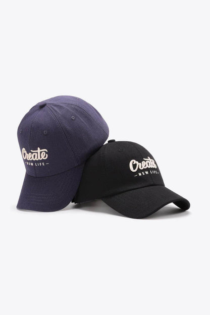 CREATE NEW LIFE Adjustable Cotton Baseball Cap for All Sizes