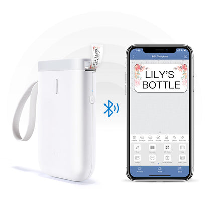 D11 Label Printer Bluetooth-compatible Household Non Drying Label Machine Fast Printing Home Use Office