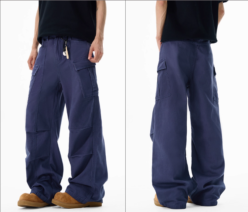 Wide-leg Overalls Men&