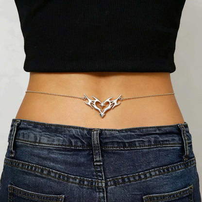 Elegant And Sexy Zircon Heart-Shape Wing Waist Chain