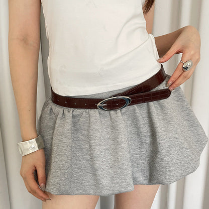 Fashion Lychee Pattern Belt Women&